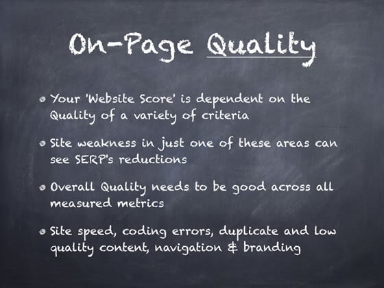 duplicate content and site quality