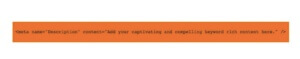 meta description tags
